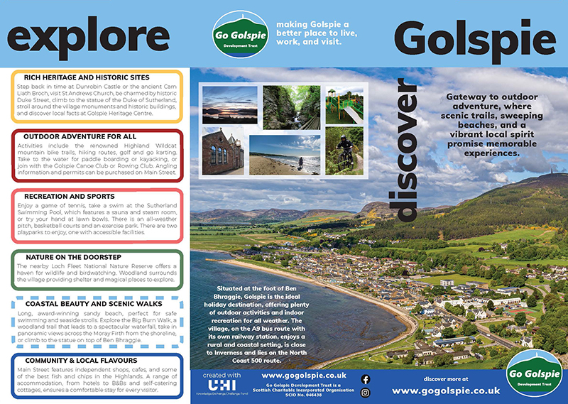 Example of explore Golspie leaflet