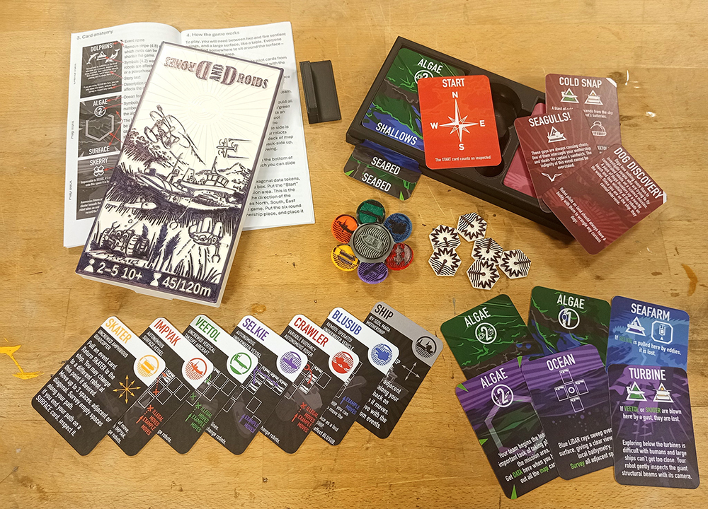 Drones and Droids board game pieces Drones and Droids board game pieces