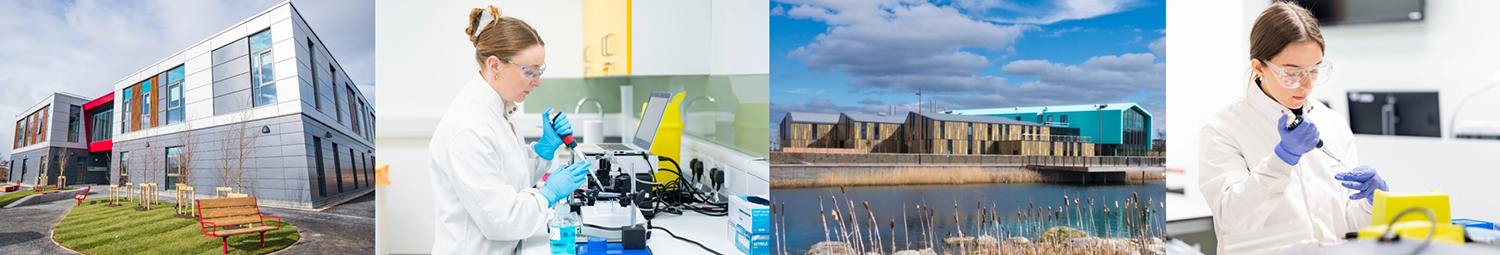 Life Sciences Innovation Centre | Scientist using lab equipment | An Lochran building | Scientist using lab equipment