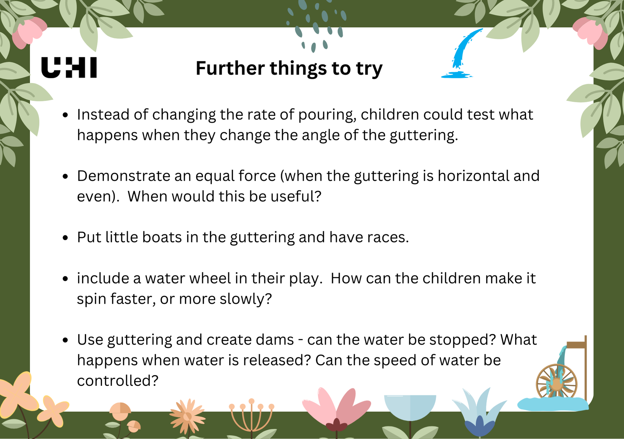 Maths Week Scotland 2025 activity - Forces - Water further activity