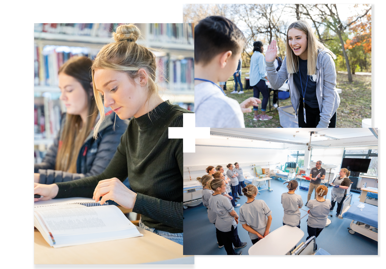 Collage of 3 | nursing students | social services