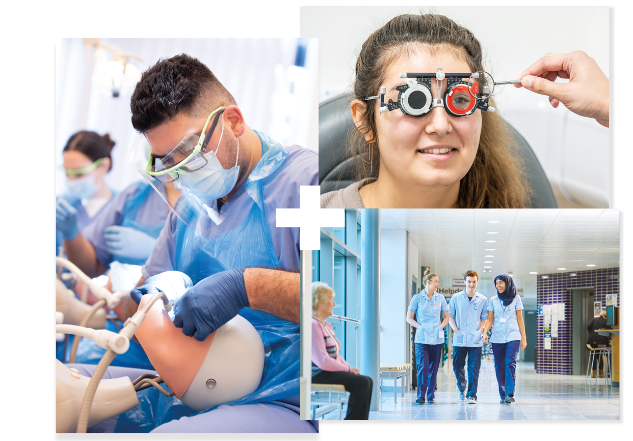 Collage of 3 | oral health | healthcare | nursing students