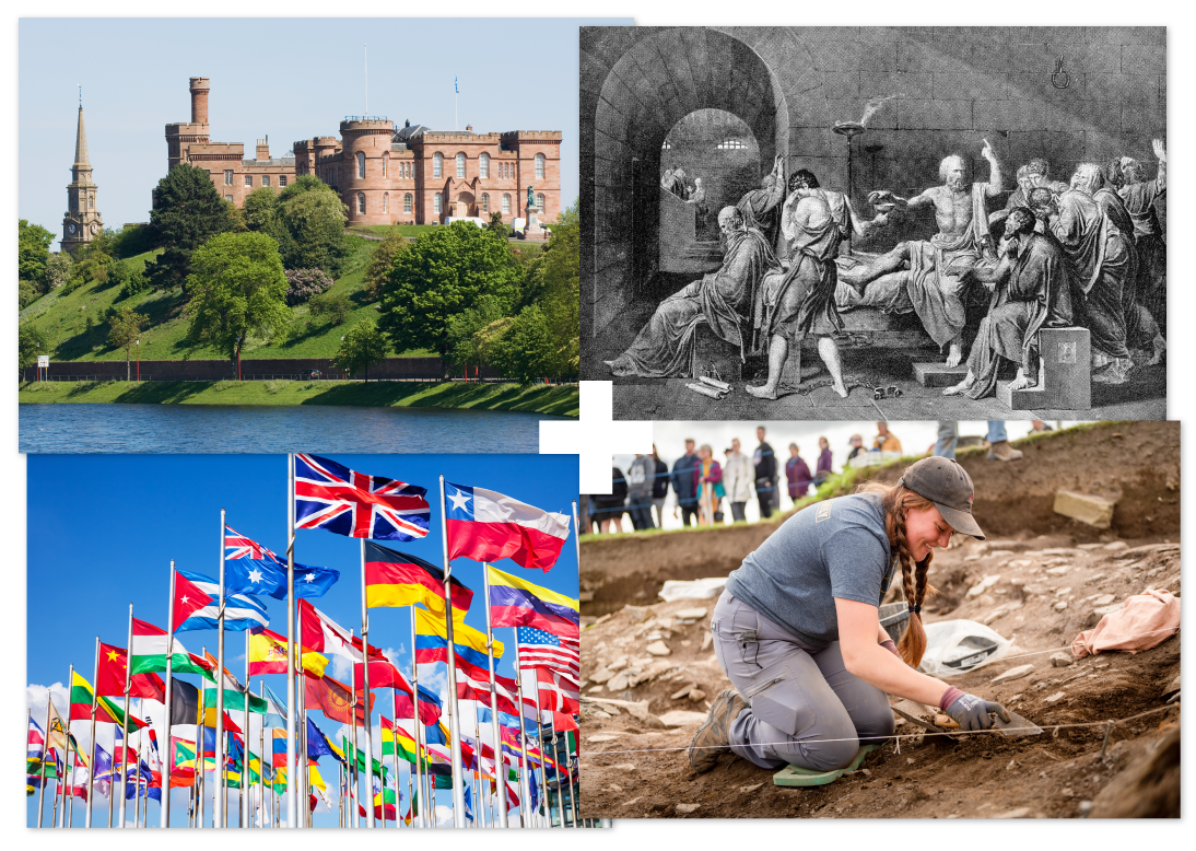 Selection of images showcasing humanities subjects