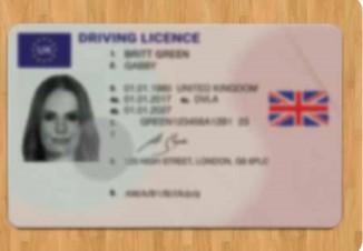 UK driving licence that is blurry and unreadable
